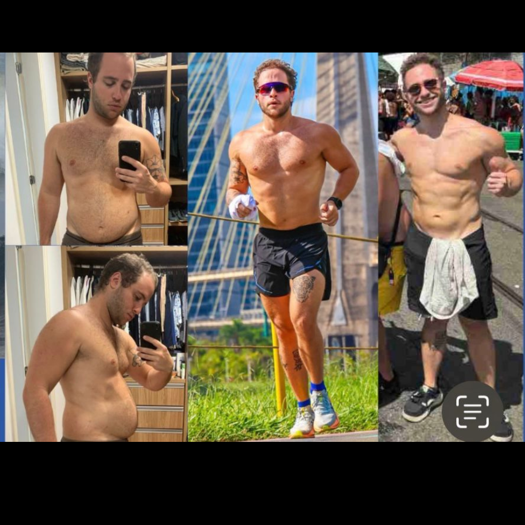 Caio antes e depois